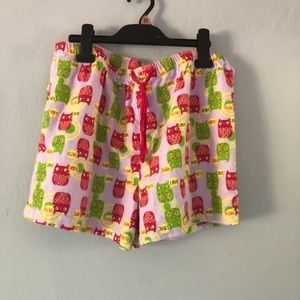 Flannel pajama shorts